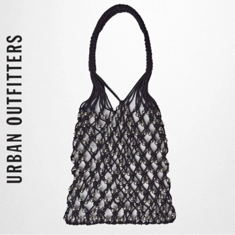 UO Urban Outfitters Casey Beaded Knit Hobo Purse Bag NEW